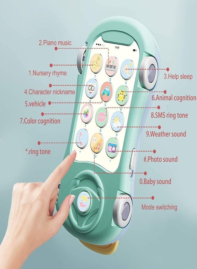 VALUEVIBES 2-in-1 Baby Learning Cell Phone Toy - Musical Mobile Phone with Lights & Sounds (Blue) - Image 5